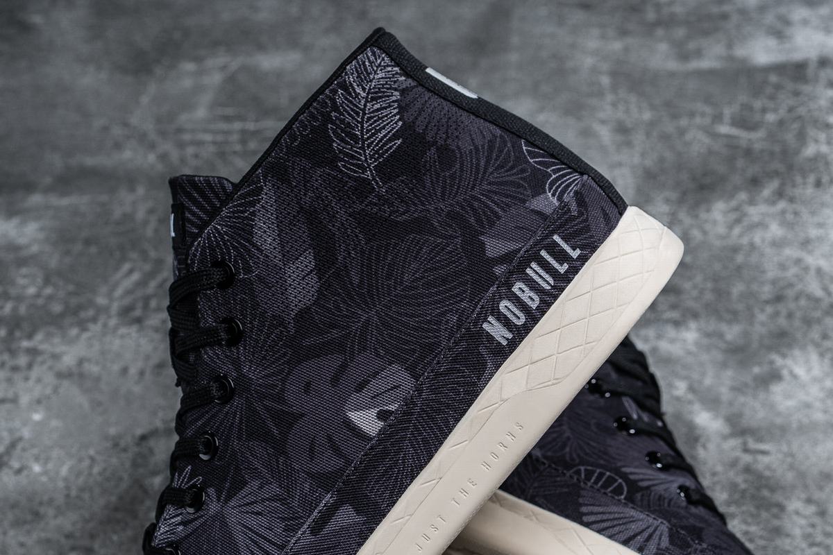 Nobull Canvas Mid Men's Trainers Black | Australia (AE5906)